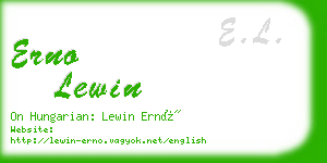 erno lewin business card